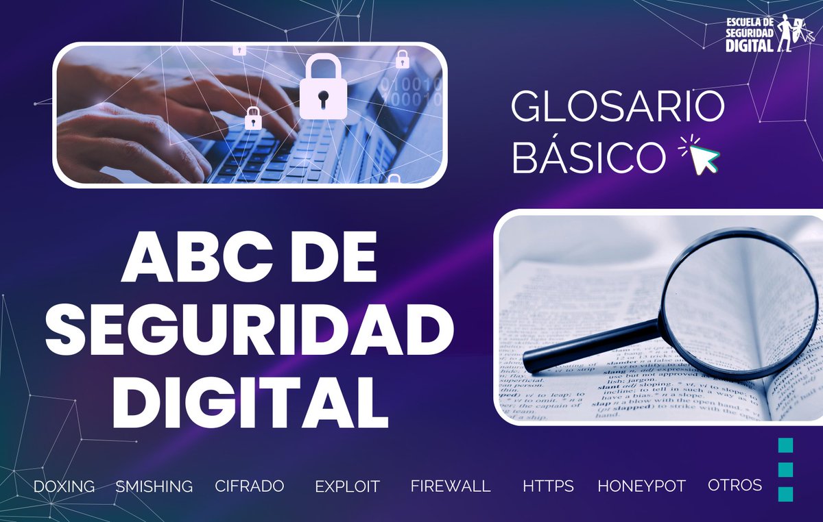Colnodo's tweet photo. La ciberseguridad puede resultar compleja en ocasiones, pero en este #DíaDeLaInternetSegura, te presentamos un glosario básico para entenderla mejor. 🌐 Descubre términos y conceptos esenciales para navegar con mayor seguridad. 🔒https://t.co/HEuhXTv06x https://t.co/XxbH69TjW6