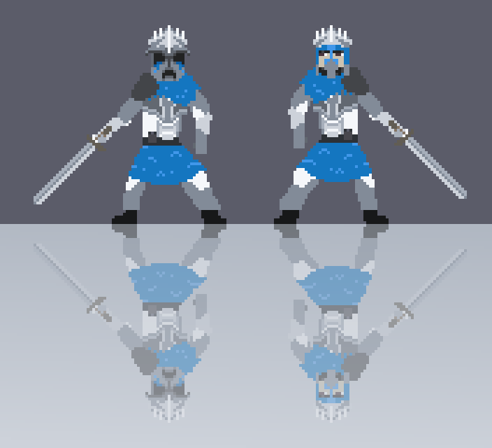 42traviss's tweet photo. Small - but subtle - character rework.
#devlog #gamemaker #pixelart #turnbased #gamedev #indie #indiedev #lootloop https://t.co/my9TUN2aUV