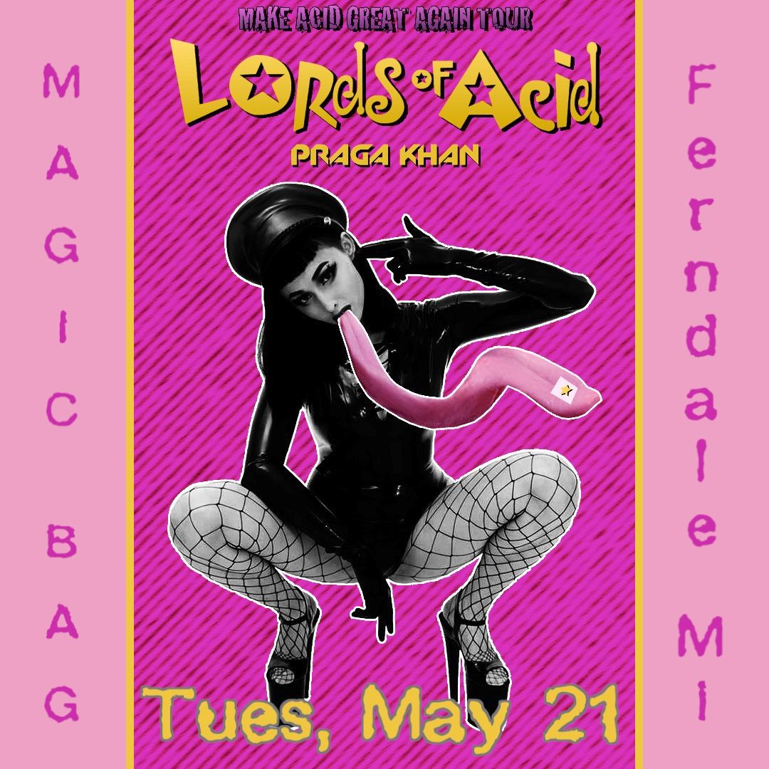 themagicbag's tweet image. 🖤NEW SHOW!!! - ON SALE FRIDAY🖤
The Magic Bag Presents
Lords of Acid @RealLordsOfAcid
"Make Acid Great Again Tour"
Pre-Sale Code: LUST 
Tue, May 21 | Tix: $32 adv. | 6:30 pm | All Ages
Ticket Link: tinyurl.com/2f95zr3m
#LordsOfAcid #MakeAcidGreatAgain 
#TheMagicBag