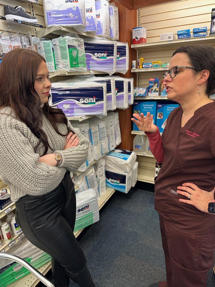 AIP's "DIR Hangover Tour" headed to Griffin, Ga, where VP Jonathan Marquess and MSR Catherine Daniel met with pharmacy owner and AIP board member Annette Duncan, PharmD, along with Brett Duncan (owner) and Jasper Eubanks, PharmD — all in the pic. We appreciate you!