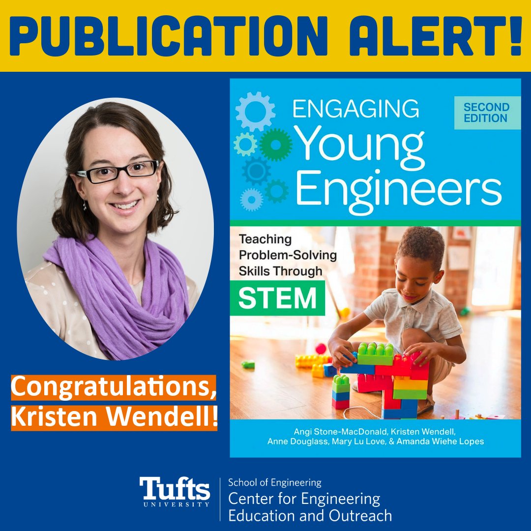 Congratulations to @ kristen_wendell co-author of Engaging Young Engineers; Teaching Problem-Solving Skills Through STEM, Second Edition! 
Take a look: loom.ly/Lb2KNYk