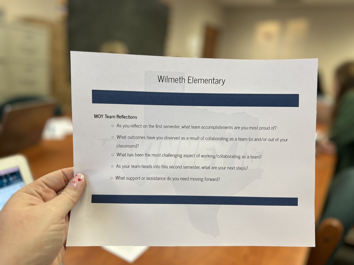 Today during <a href="/WilmethLonghorn/">Wilmeth Elementary</a> PLC time, we took a moment to do some team reflections. The quote of the morning was, “My classroom is a better place because of my teammates”. This 2nd grade team is beyond amazing and I feel blessed to learn from them daily! #misd #plc <a href="/kristin_IC/">Kristin Ellis</a>