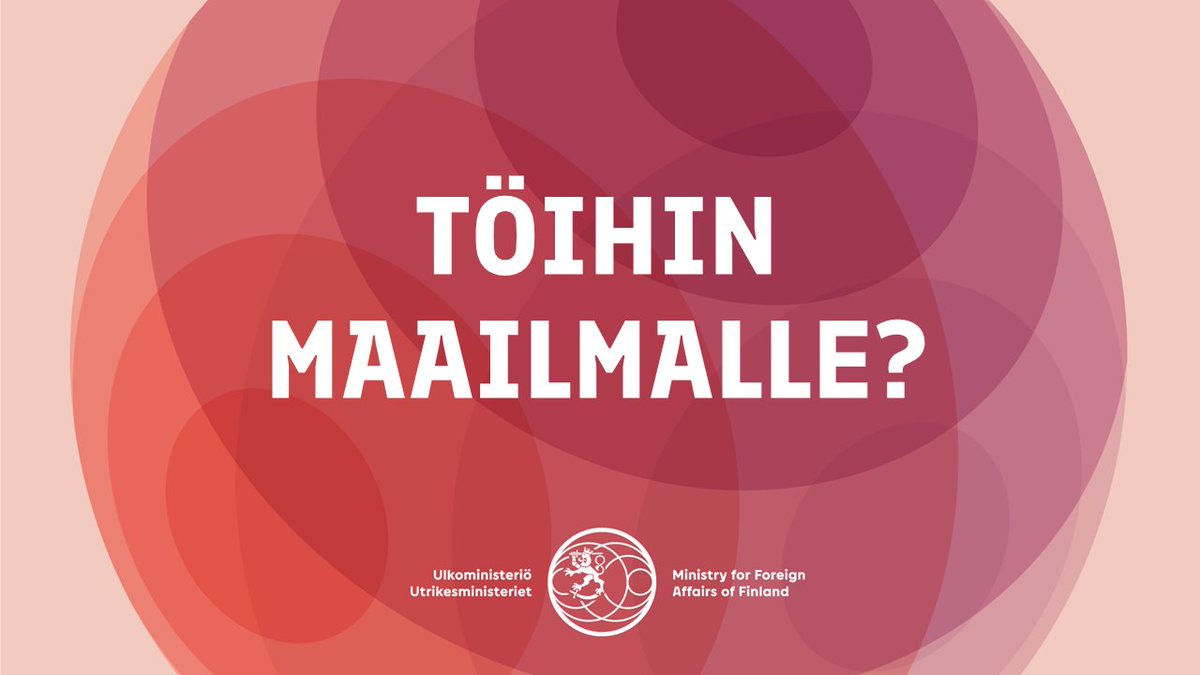 Töihin maailmalle? 🌐

Ulkoministeriö rahoittaa siviilikriisinhallintamäärärahoista suomalaisia asiantuntijoita YK:n vapaaehtoistehtäviin 

Haku avoinna 27. helmikuuta 2024 saakka. Katso hakuohjeet ja kriteerit linkistä 👇
um.fi/avoin-tehtava/…