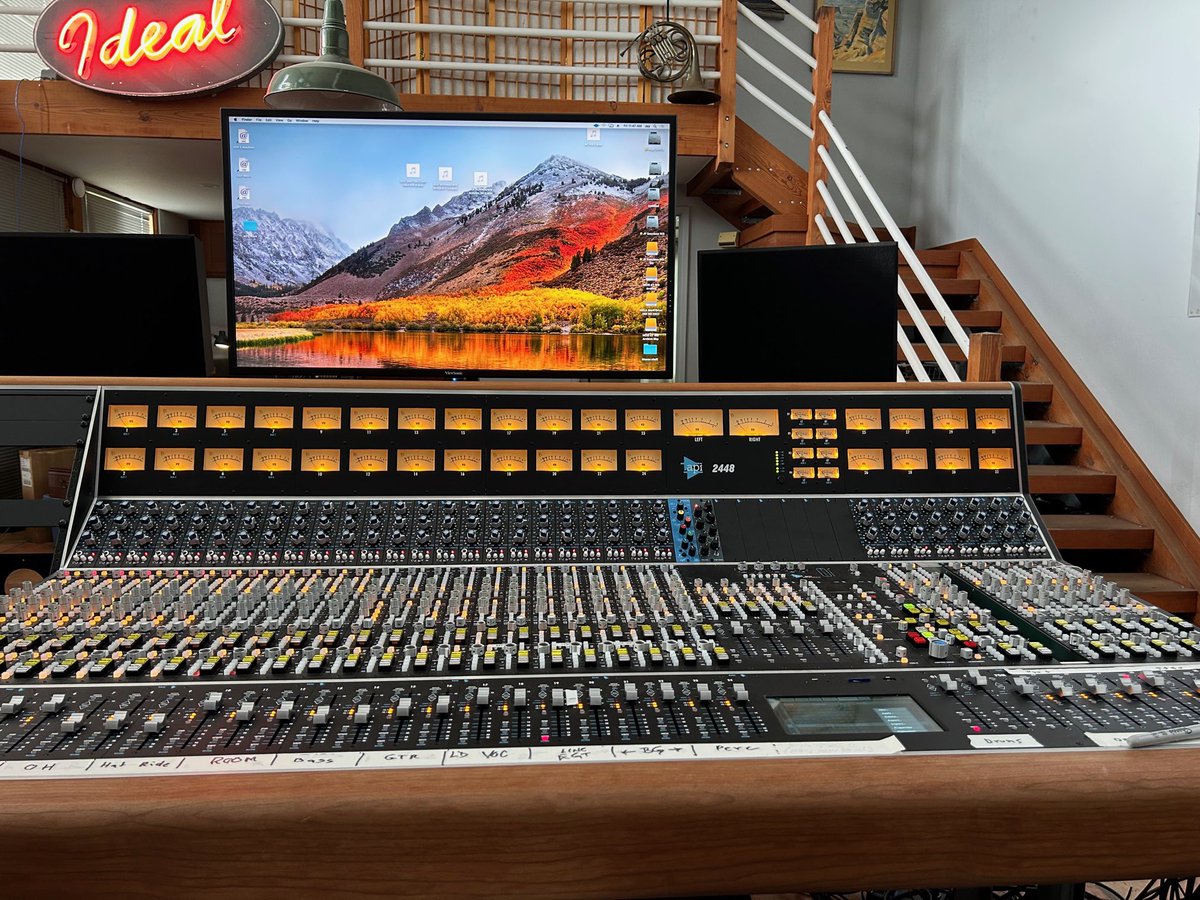 Custom 32 channel 2448, recently purchased for a private studio in Santa Barbara, California. Loaded with 32 channels of classic API mic pre, 550A EQs and a rack rail bucket. #apiaudio #api2448 #apiconsole #apiconsoles #recording #recordingstudio #musicproducer #musicproduction