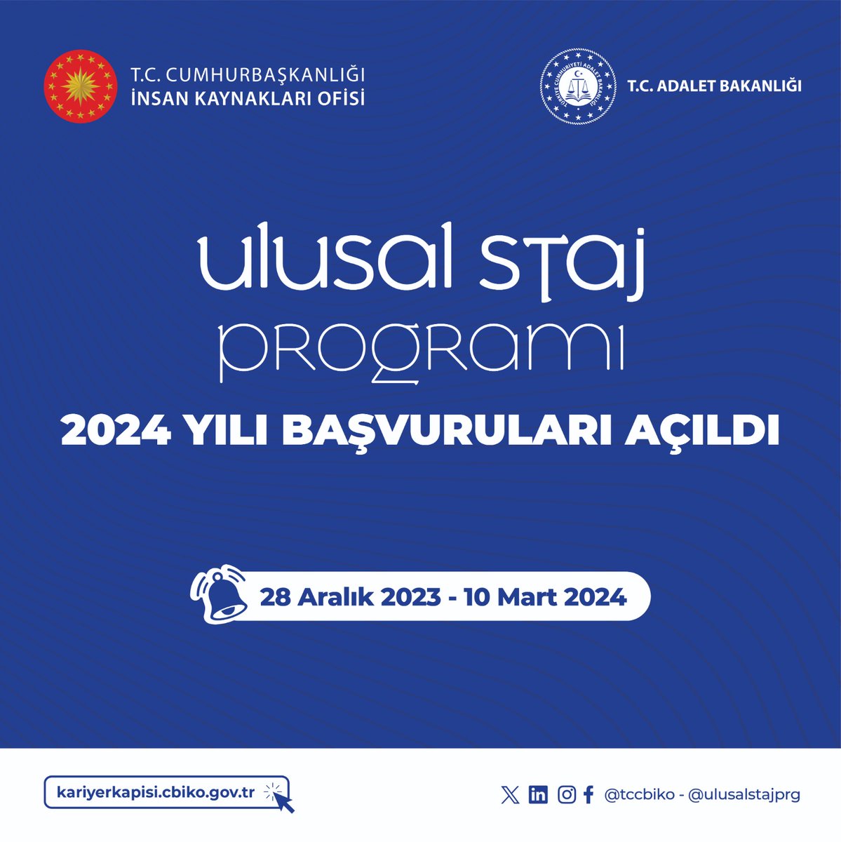 2024 Yılı Üniversite Öğrencileri Staj Başvuruları diabgm.adalet.gov.tr/Home/SayfaDeta…