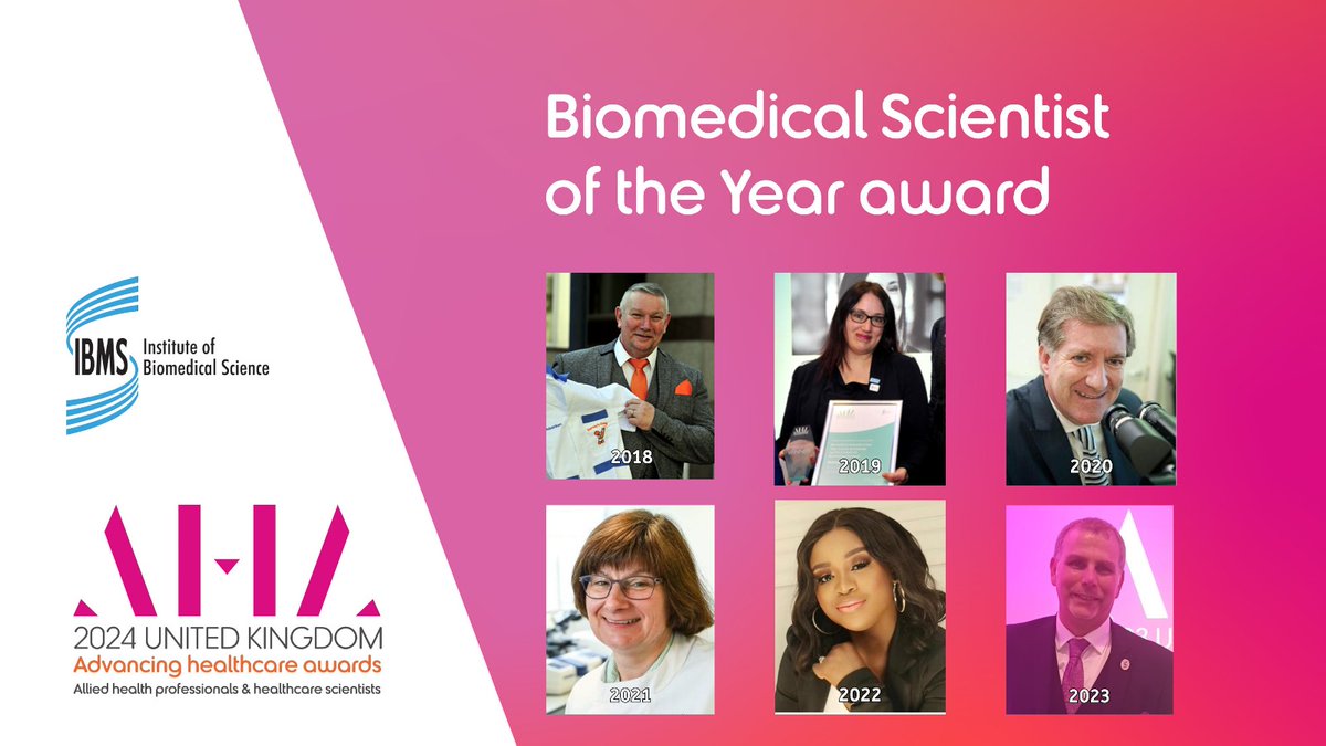 AHAwards💙 (@ahawards) on Twitter photo Previous winners of the prestigious <a href="/IBMScience/">IBMS #AtTheHeartOfHealthcare</a> Biomedical Scientist of the Year award include @Laird_Admiral <a href="/hornej13/">Dr Jo Horne</a>, Dr Guy Orchard, Dr Sarah Pitt, <a href="/bamiprecious/">Bami</a> <a href="/StaffsBMS/">Ian Davies</a>
Nominate for the 2024 award now
Closing tomorrow 7 Feb
ahawards.co.uk/uk/
#AHAwards Previous winners of the prestigious <a href="/IBMScience/">IBMS #AtTheHeartOfHealthcare</a> Biomedical Scientist of the Year award include @Laird_Admiral <a href="/hornej13/">Dr Jo Horne</a>, Dr Guy Orchard, Dr Sarah Pitt, <a href="/bamiprecious/">Bami</a> <a href="/StaffsBMS/">Ian Davies</a>
Nominate for the 2024 award now
Closing tomorrow 7 Feb
ahawards.co.uk/uk/
#AHAwards