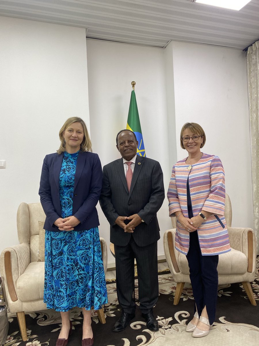 Excellent meeting with PM Foreign Policy Advisor ⁦@TayeAtske⁩ and Ireland’s DSG and Political Director ⁦@HylandSonja⁩ on a range of issues of mutual interest and concern. ⁦@IrlEmbEthiopia⁩ ⁦@dfatirl⁩ ⁦@IrelandAmbUSA⁩