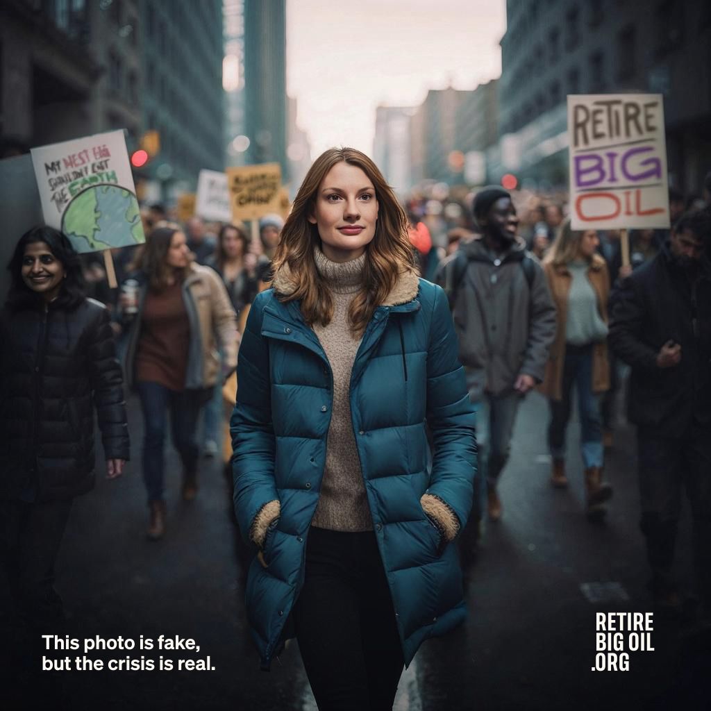 Our team is marching to #RetireBigOil 

👇Ida Vig, Head of People
