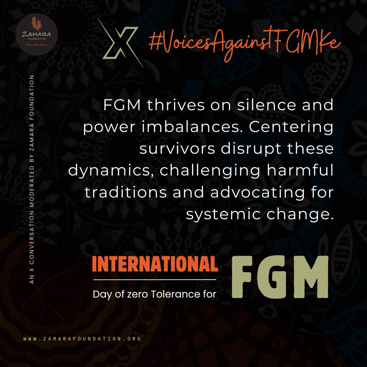 Dismantle patriarchy liberate women
End FGM Kenya
#voicesAgainstFGMke
#zamaravoices
