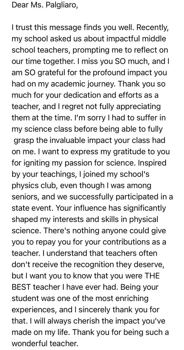 Sometimes in education, you need to remember your “Why?” I’m very thankful to my students, past and present, for the recent reminders…