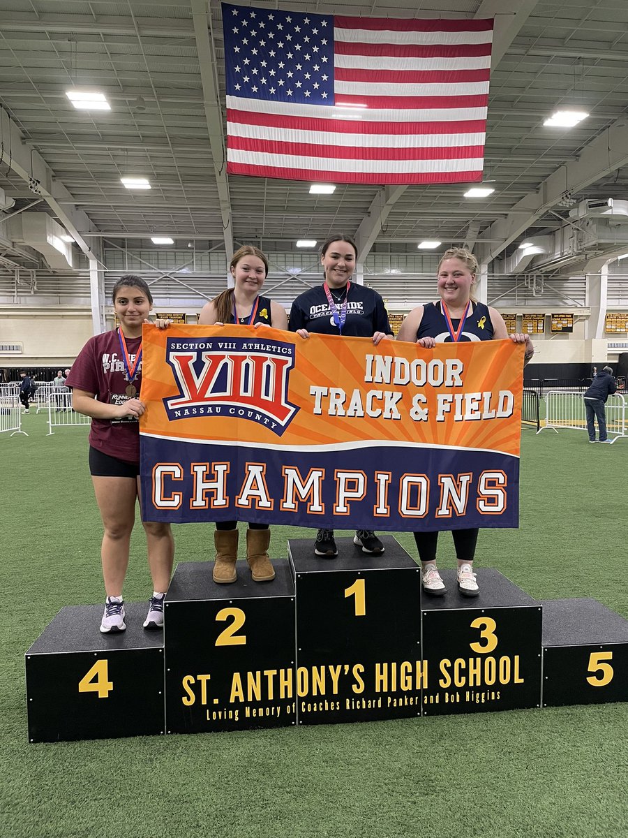 What an incredible night last night at Saint Anthony’s for the Section 8 Track and Field County Championship. 3 throwers, 3 All-County honors plus another Champion for the record books! Words can’t describe the feeling, but their smiles say it all😁🏆 <a href="/osdAthleticdept/">OSD Athletics, Physical Education and Health</a>