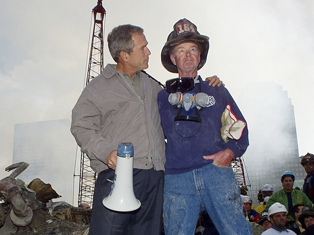 An American icon, Bob Beckwith, a retired firefighter whose chance encounter with the president amid the rubble of ground zero became part of an iconic image of American unity after the Sept. 11 terrorist attacks, has died. He was 91.