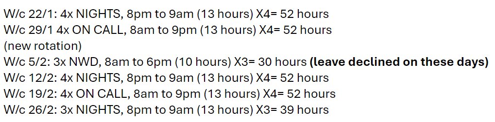 It should be mandatory for rota-coordinators to shadow nights and on calls. I flip between days and nights SIX TIMES WITHIN SEVEN WEEKS, and my requests for 3 days off in the middle was summarily declined. There is zero understanding of why I'm upset.