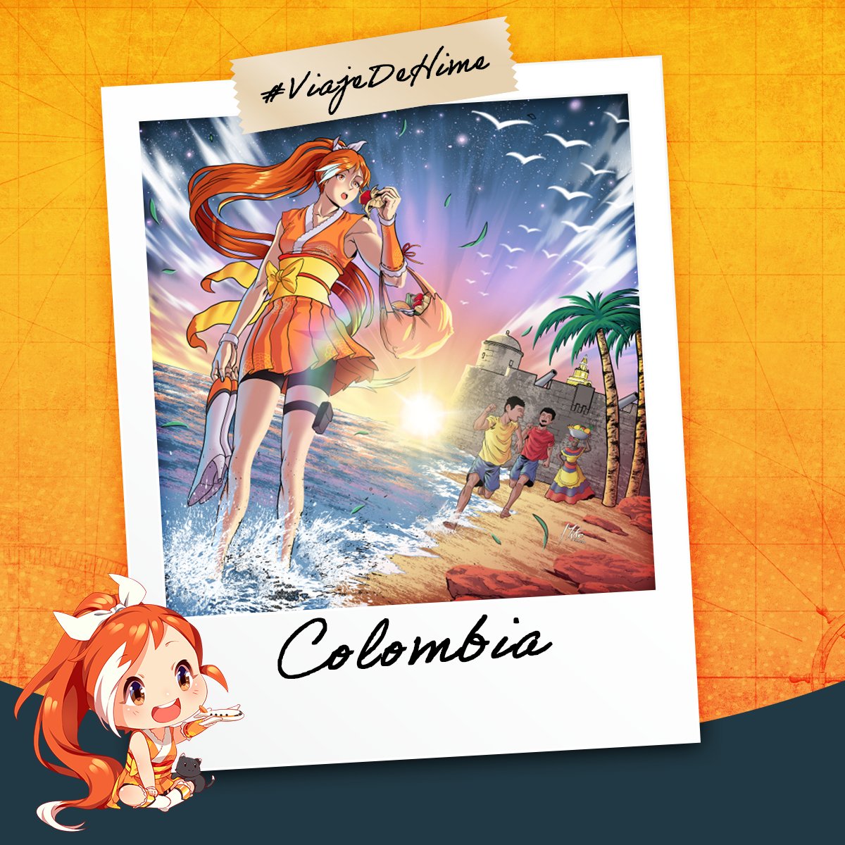 Próxima parada: ¡Colombia! 🇨🇴 #ViajeDeHime Hermoso atardecer el que disfruté en la ciudad amurallada, en Cartagena, con un delicioso bocadillo veleño. ¡Qué vaina tan sabrosa! Imagen por: @ArtCamelo