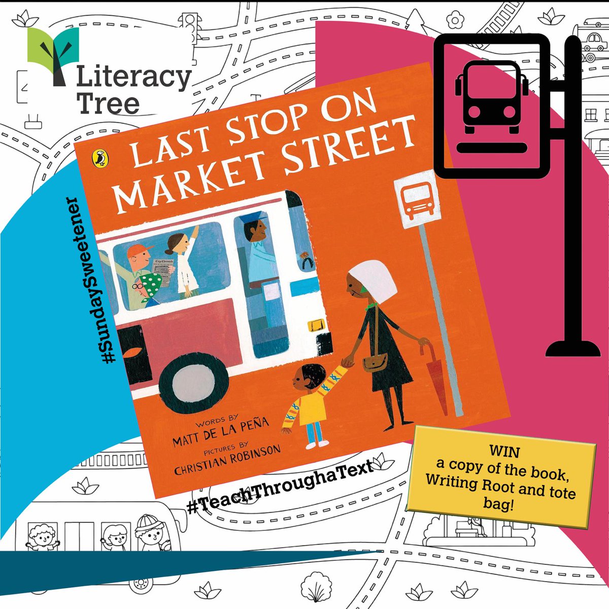 theliteracytree's tweet photo. ✨Our #SundaySweetener this week is for a copy of Last Stop on Market Street, a lovely story that highlights the love and understanding between grandparent and grandchild. 🥰Repost and tag a friend in for an extra entry. Must be following. Will announce winner after 9pm. https://t.co/oRqdbvrzEv