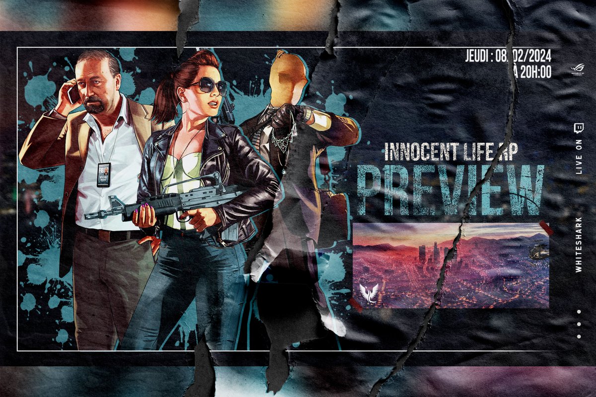 Wshark67's tweet image. 📅Rendez-Vous : Jeudi 08/02/2024 à 20H sur ma chaine twitch.

❗️Preview du projet de serveur RP sur lequel on travail depuis un moment ! 

 📌Présentation de certaines features clés du serveur !

📝 On répondra à toutes vos questions. 

Amateurs de Roleplay, on se voit jeudi ! 🥰