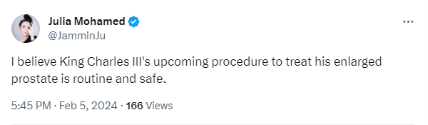 Does anyone else find it weird that so many blue tick bots tweeted out effectively the same message about King Charles and his prostate just 15 minutes before it was announced that he had cancer?