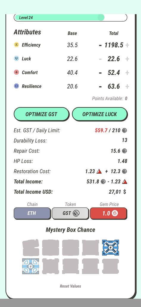 alexander_kroll's tweet photo. Great EEEL 🍌 Ape 🍌 eGST Walker for Sale. High Eff Base 35.5, great Sockets. Luck4 = MB6 farming. Please consider for your Ape ACC building.
#STEPN #eGST https://t.co/NeNJudghFc
