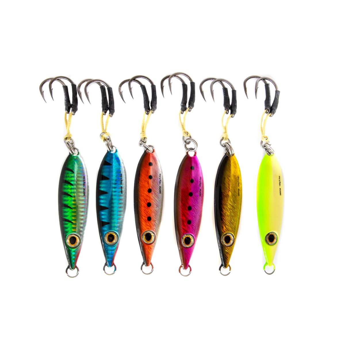 The original Smoker six-pack — shop 75g, 220g and 350g options at the link in our bio!! 

#Flatfall #slowpitch #jig #jigging #jigfishing #mustadhooks #ownerrings #kevlar #Flatfall