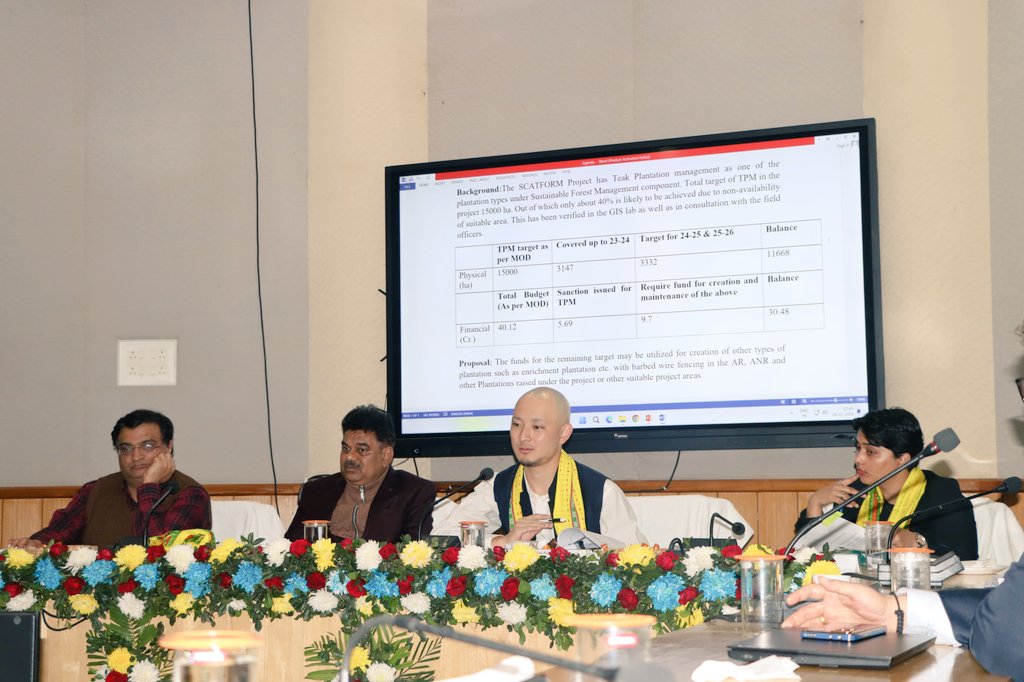The JICA India Mission, led by Mr. Hidenobu Fujiwara and Ms. Nishtha Vengurlekar, is currently in Tripura from Feb 6-8, 2024, reviewing the SCATFORM Project. Today, a review meeting at the Project Management Unit, Agartala. <a href="/CR_JICAIndia/">TAKEUCHI Takuro, Chief Representative, JICA India</a> <a href="/jica_direct_en/">JICA - Japan International Cooperation Agency</a> <a href="/ForestTripura/">Tripura Forest Department</a>