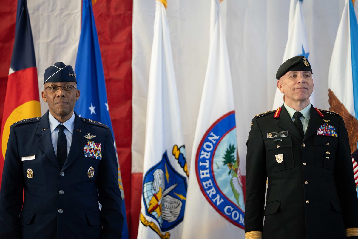 Congratulations to Gen. Glen VanHerck as he relinquishes Command of @NORADCommand & @USNorthernCmd to Gen. Gregory Guillot. The U.S. and Canada share responsibility for the security of our continent, and the men and women of NORAD and NORTHCOM deepen that partnership every day.