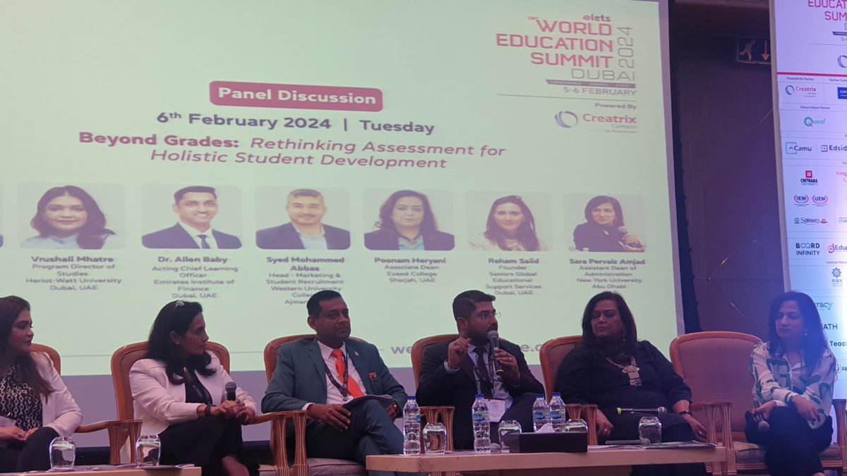 Watch me live at World Education Summit 2024 in Dubai. I’m speaking on Rethinking Assessment for Holistic Student Development #Dubai #UAE #WES2024 #WES24 @elets #world Education