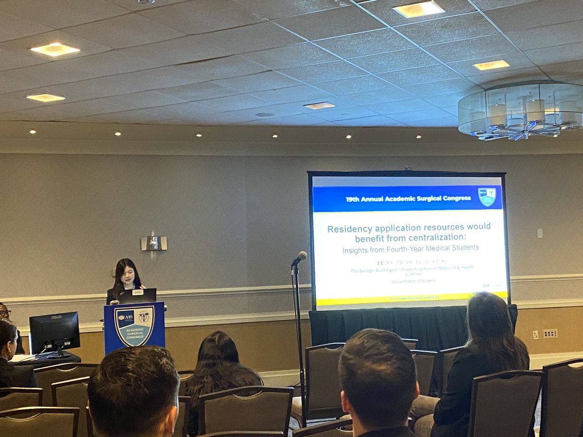 Congrats to GW student Eunice Cho presenting our research on the need for centralized residency application resources at ASC 2024!