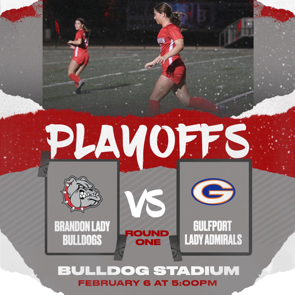 bhsladydogssoc1's tweet photo. GET UP IT’S GAMEDAY!!! And it’s PLAYOFFS!! The Lady Dogs are hosting the Gulfport Lady Admirals tonight for the first round of playoffs! Come out and support!!! BE LOUD 🖤⚽️♥️ #ringchasing https://t.co/4gyRRYgF4h