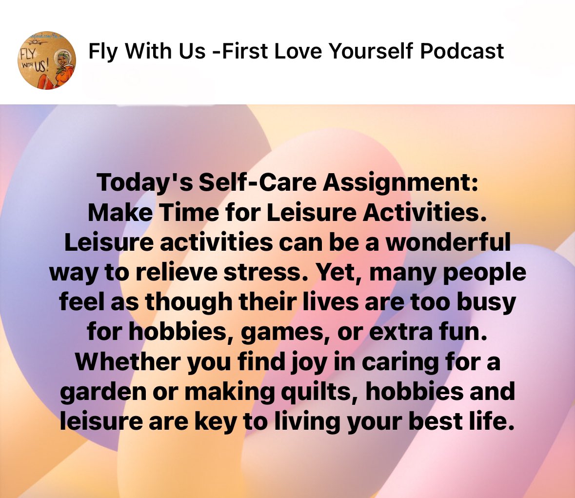 podcast_fly's tweet photo. #flywithusla #selfcare #mindfulness #brainscience #fly #firstloveyourself  #daytonsbestpodcast @podcast_fly https://t.co/3RwdboB6VN