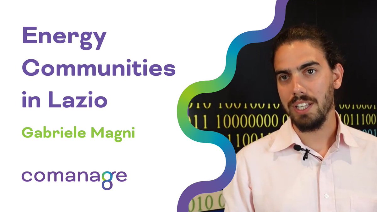 📺In this interview, Gabriele Magni from @anci_lazio  elaborates on the current state of the #energycommunity in Ventotene and how the COMANAGE project will assist tackling the many challenges.

Watch the full interview 👇
youtube.com/watch?v=wdWlc0…

#EnergyTransition