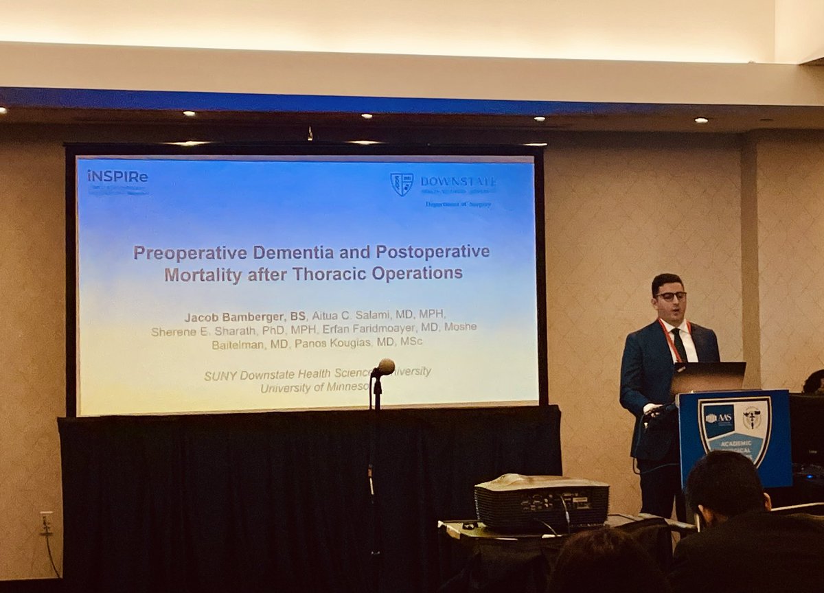 <a href="/BambergerJake/">Jake Bamberger</a> rounding off a series of <a href="/sunydownstate/">SUNY Downstate</a> on dementia and patient selection biases. First day of #ASC2024 scientific sessions close to complete.