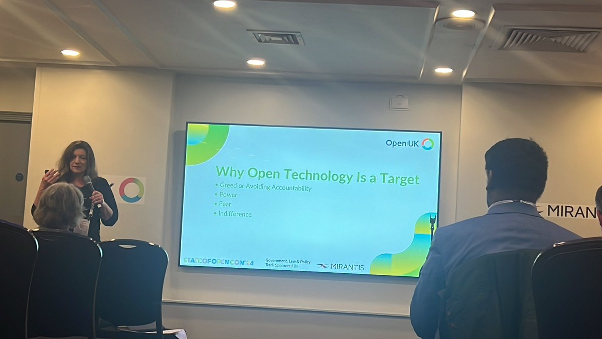 openuk_uk's tweet photo. 🤝💻 Join @kbondi, Founder of @mimotoHQ, in the Government, Law and Policy Room for an important discussion on Cross Community Collaboration. Explore the challenges faced by Open Source and how we can create a strong alliance to protect and enable its future growth. Don't miss out! #SOOCon24 #Collaboration #StateofOpenCon24