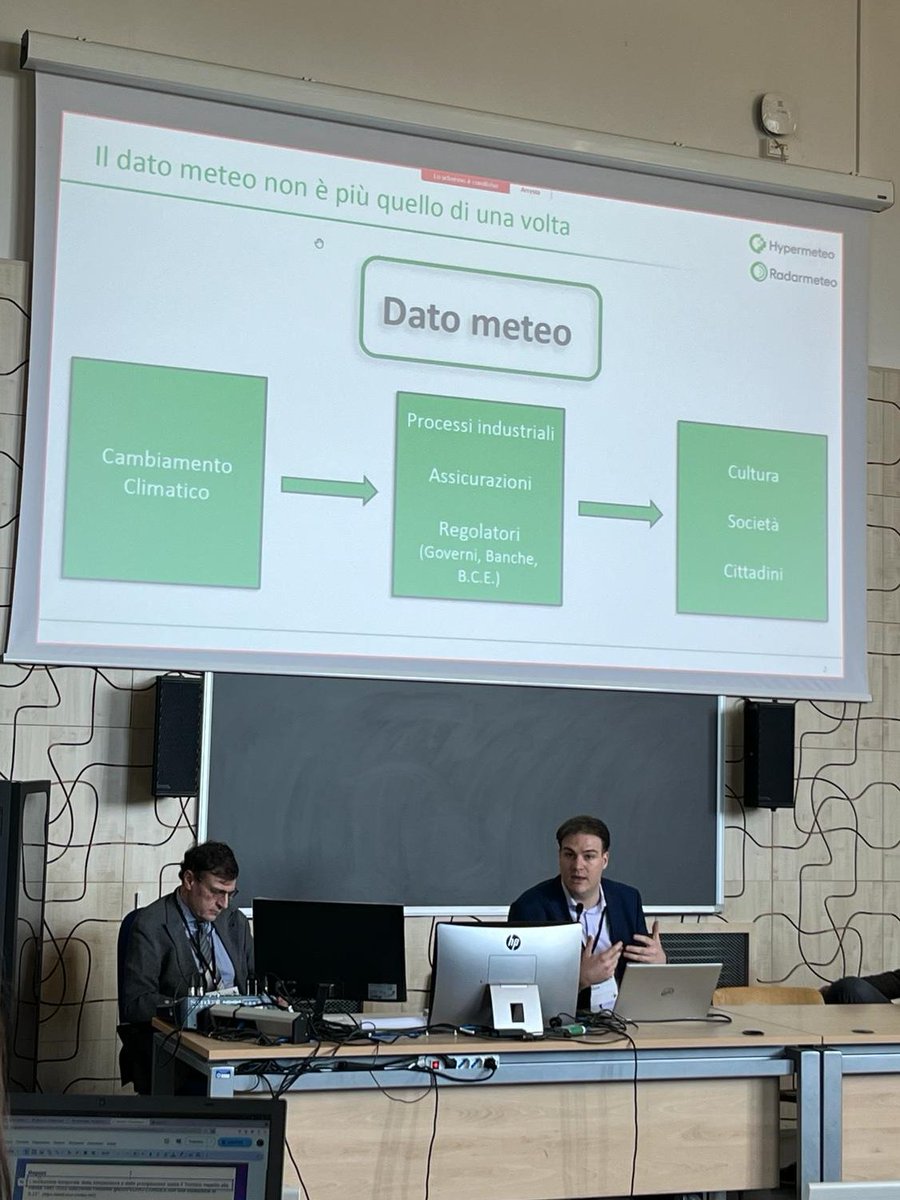 hypermeteo's tweet image. @hypermeteo e @radarmeteosrl hanno preso parte al 𝟓° 𝐂𝐨𝐧𝐠𝐫𝐞𝐬𝐬𝐨 𝐍𝐚𝐳𝐢𝐨𝐧𝐚𝐥𝐞 organizzato da @aisam_meteo con @unisalento e @CnrIsac con l&apos;intervento di Federico Bottaro sul confronto tra #rianalisi e #pseudorianalisi📈🌐

#weatherAI #weatherforecast #weathertech