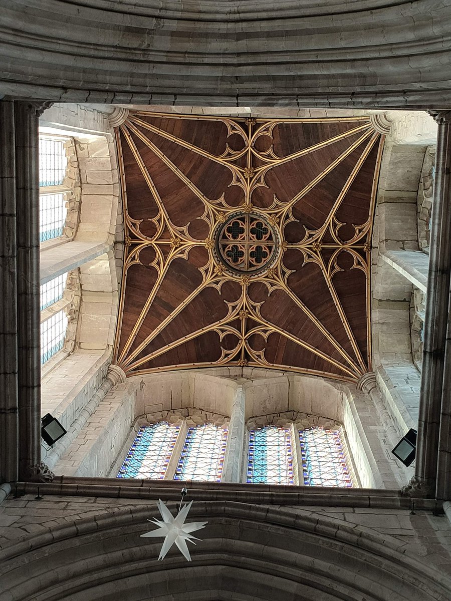For #tracerytuesday here is the beautiful timber fan vaulting above the cross at St Laurence's Ludlow. Often called the Cathedral of the Marches