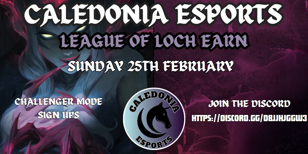 New Month, New Loch, New Colour Scheme
Sunday 25th of February
Signups will open in the coming days!

Just a little heads up to everyone.
Scottish Esports is still here and a new age is coming. Shout out to everyone in the industry, get involved, get creative and work together.