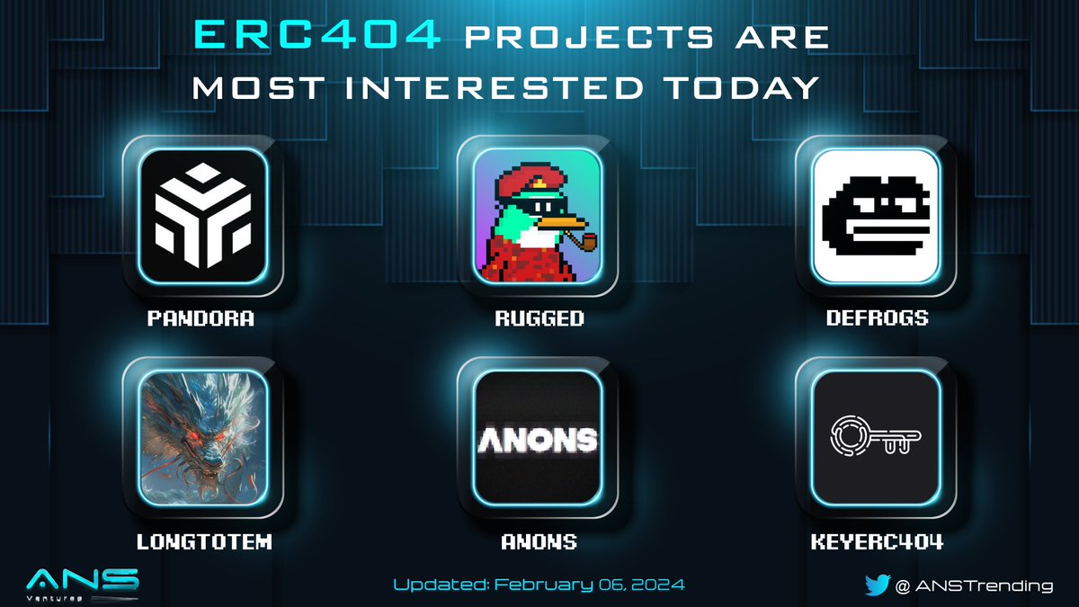 #ERC404 PROJECTS ARE MOST INTERESTED TODAY

<a href="/Pandora_ERC404/">Pandora</a>
<a href="/rugged_dot_art/">Rugged Art</a>
<a href="/DeFrogsToken/">DeFrogs</a>
<a href="/longtotem/">LONG TOTEM</a>
<a href="/anon_ethereum/">$ANON - 匿名的</a> 
@keyerc404 

Is DeFi on Ethereum really coming back with new token standards like ERC404?

#ANS #ANSTrending