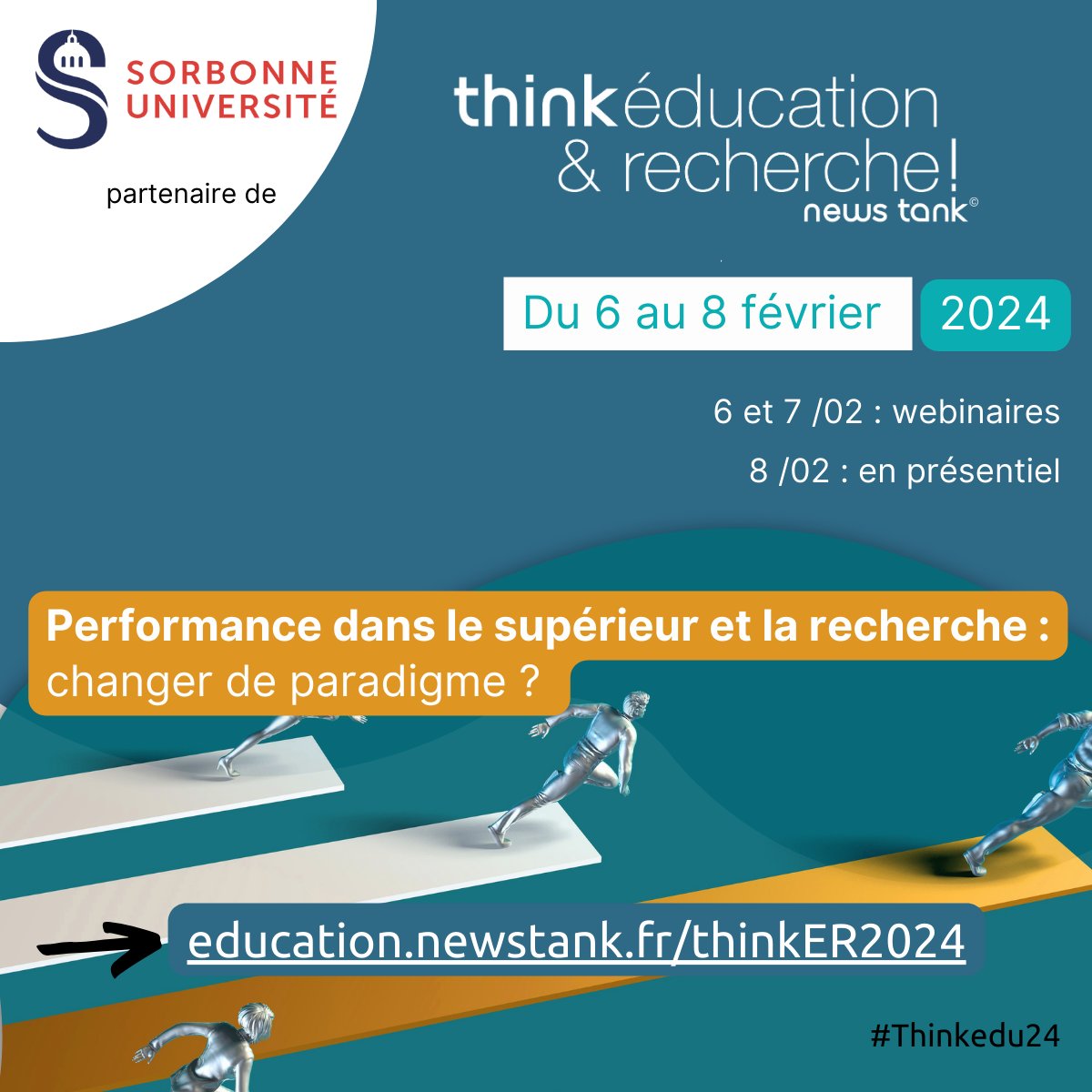 Sorbonne Université (@sorbonne_univ_) on Twitter photo 📣 Performance dans le supérieur et la recherche : changer de paradigme ? #Thinkedu24
J-2 Pour la journée en présentiel <a href="/Sorbonne_Univ_/">Sorbonne Université</a> avec en ouverture <a href="/drach_temam/">Nathalie Drach-Temam</a> et <a href="/BrunoBonnellOff/">Bruno Bonnell</a>
➡️Sur inscription education.newstank.fr/thinkER2024/pr…
#ESR 📣 Performance dans le supérieur et la recherche : changer de paradigme ? #Thinkedu24
J-2 Pour la journée en présentiel <a href="/Sorbonne_Univ_/">Sorbonne Université</a> avec en ouverture <a href="/drach_temam/">Nathalie Drach-Temam</a> et <a href="/BrunoBonnellOff/">Bruno Bonnell</a>
➡️Sur inscription education.newstank.fr/thinkER2024/pr…
#ESR
