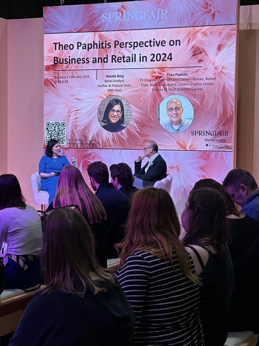 SomersetTC's tweet image. Listening to @TheoPaphitis @SpringAutFair today! 
#springfair2024 #tradeshow