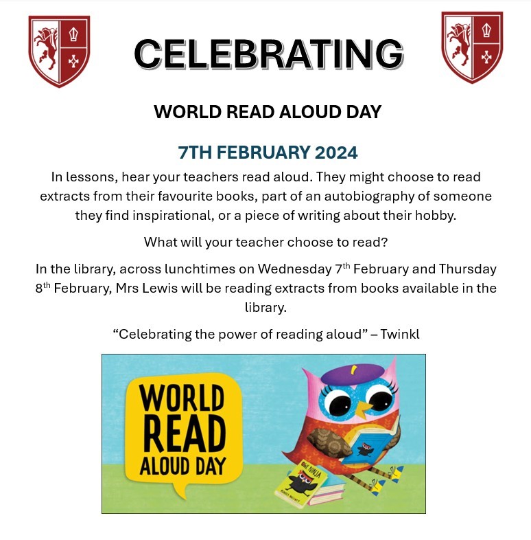 We are looking forward to celebrating World Read Aloud day tomorrow 😀
