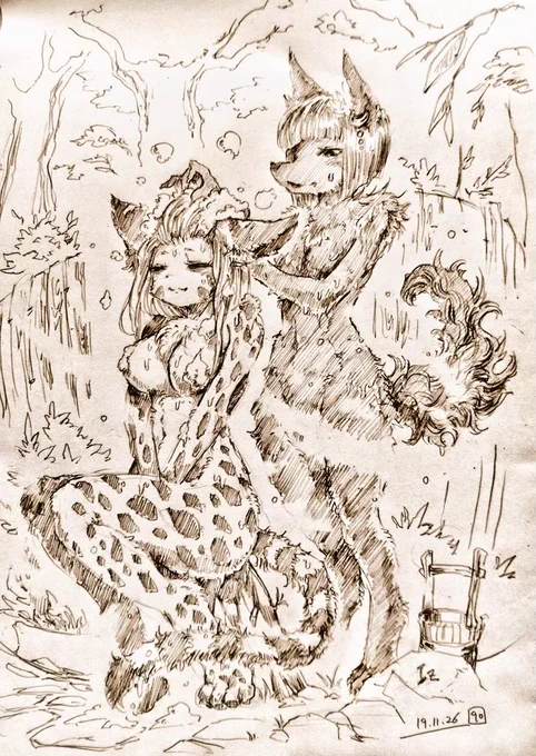 今日は風呂の日だったのですか!懐かしのアナログ風呂絵をご覧下さい…♨#KeMoFan 