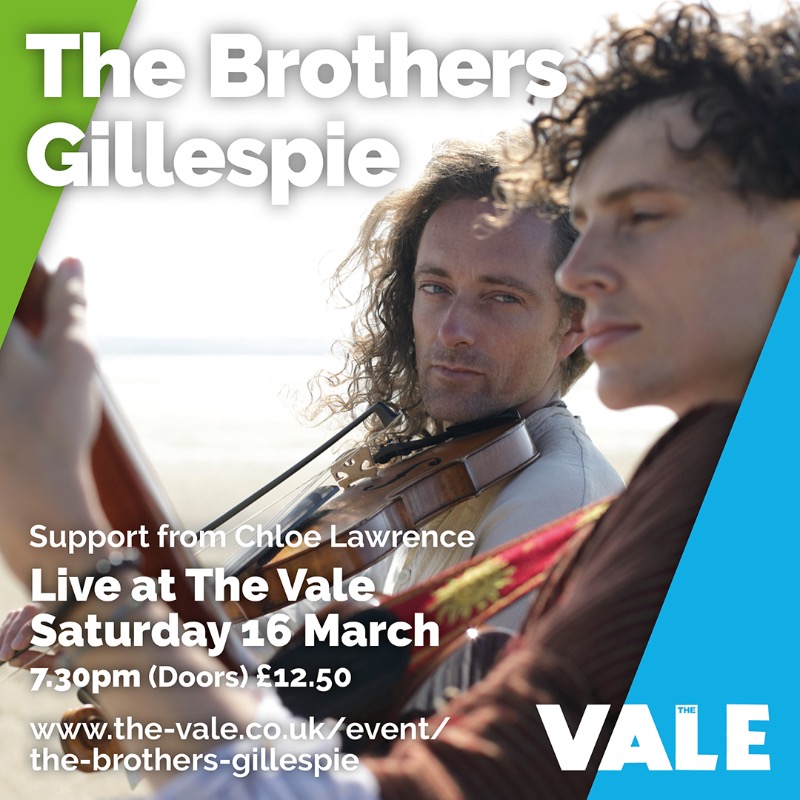 🎶 Mar 16, 2024: The Brothers Gillespie at The Vale! Ethereal, earthy live music with a touch of Northumbrian magic. 🚪 Doors at 7:30 PM. 🌟 Support Chloe Lawrence.

Get tickets: the-vale.co.uk/event/the-brot… #FolkMusic #TheBrothersGillespie #LiveAtTheVale 🌟