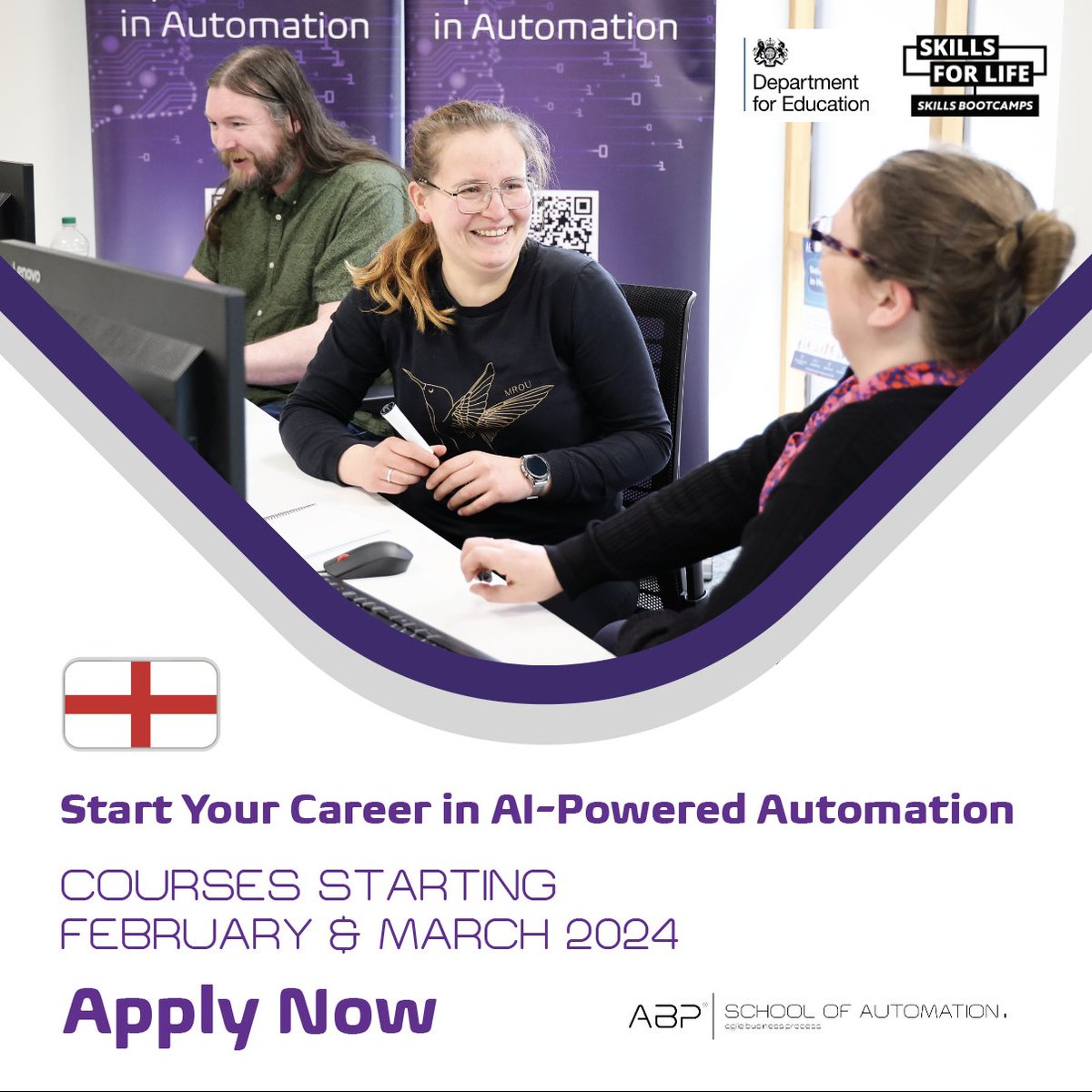 Based in England? Join our 12-Week Online Training in #IntelligentAutomation! 🤖 This fully funded course is part of the @educationgovuk Skills Bootcamp programme. Apply here: schoolofautomation.tech/career-pathways 🚀#SkillsBootcamps #SkillsForLife  #AIPowered