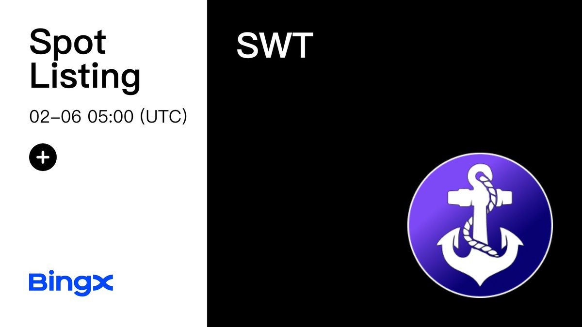 BingXLatino's tweet image. 🚨 Hemos listado $SWT en BingX Spot.
📊 #Trading de #SWT: bingx.com/es-es/spot/SWT…