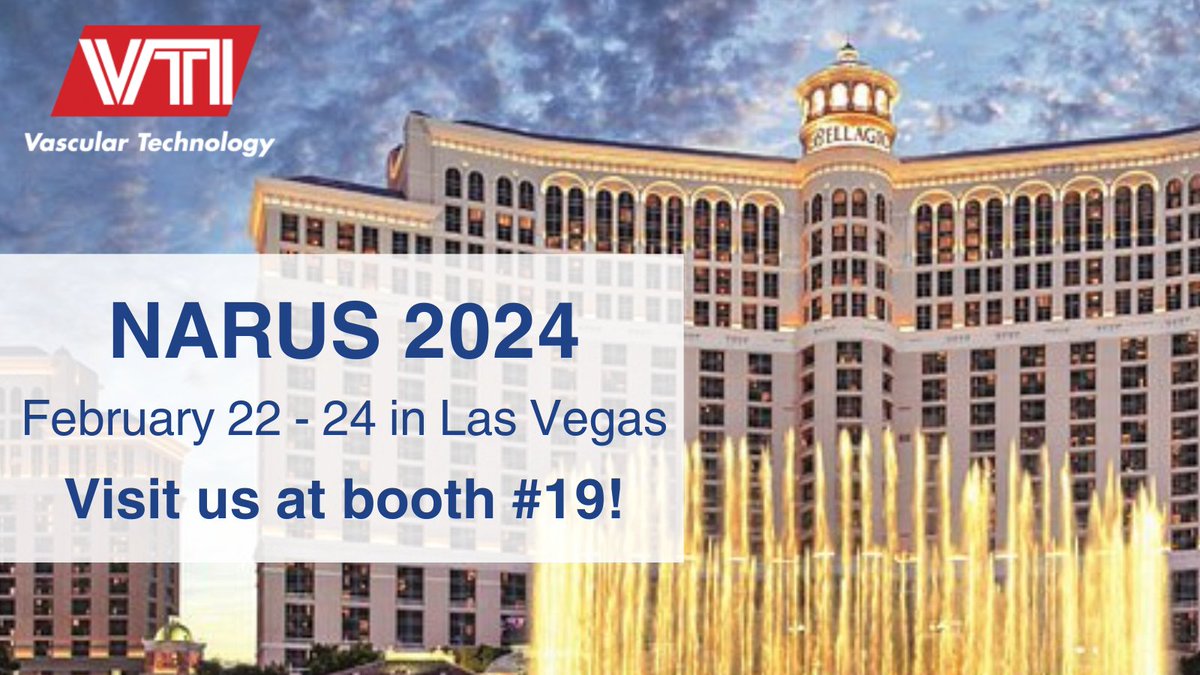 We're exhibiting at the North American Robotics Urology Symposium. We hope to see you at booth #19! #NARUS #VTI