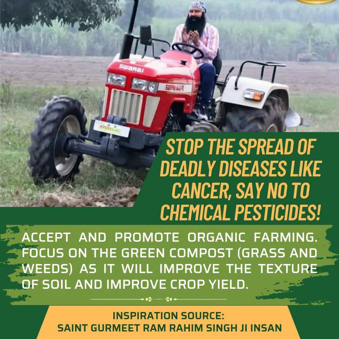 Saint Dr Gurmeet Ram Rahim Singh Ji Insan urges the farmers to use organic fertilizers instead of chemicals which are harmful for the health and farms also.
#FarmingTips #AgricultureTips #OrganicFarming #Farming
#FarmingTipsBySaintMSG
 #ScientificFarming  
 #AgricultureTipsByMSG