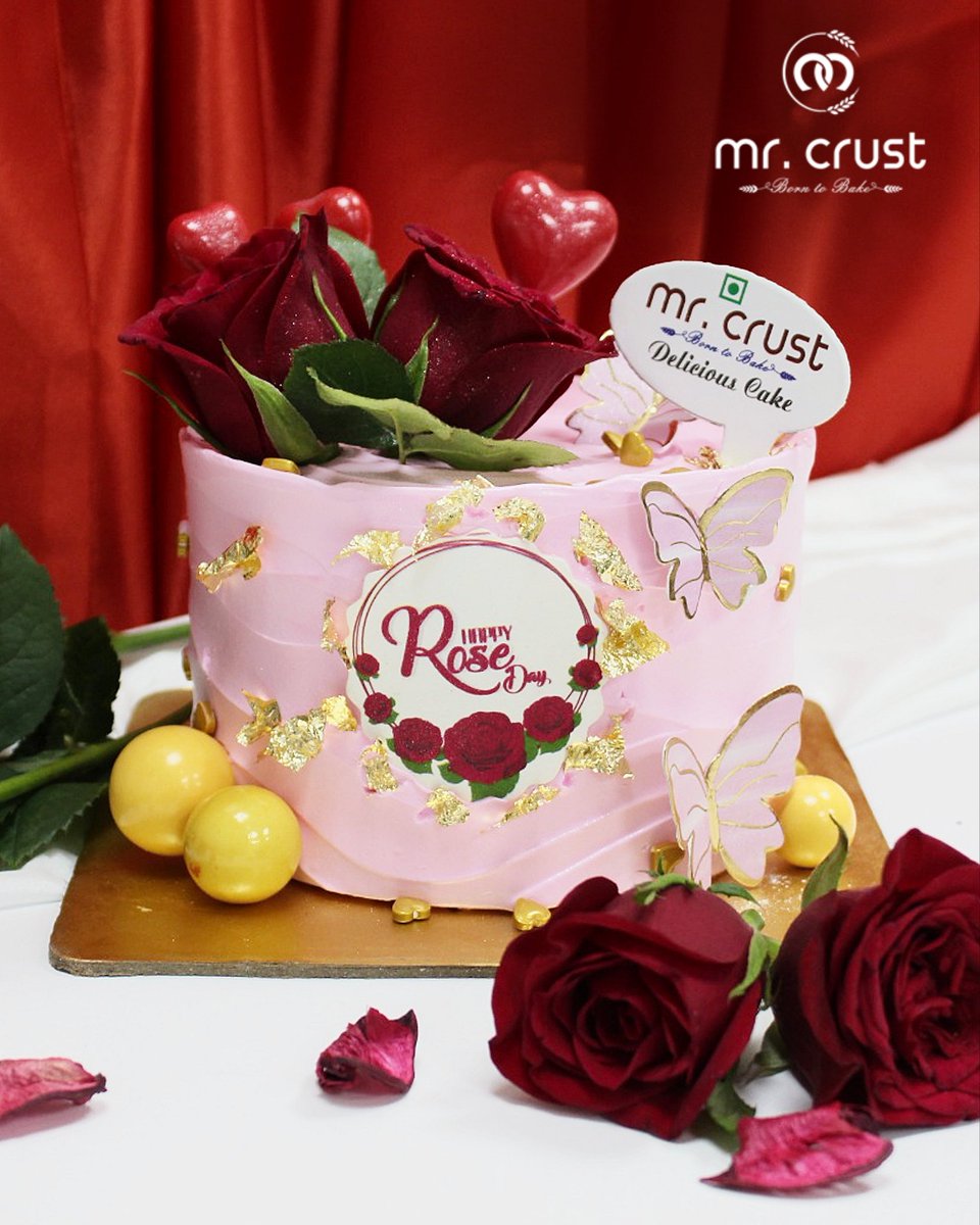 Say it with sweetness this Rose Day! 🌹✨ Treat your special someone to a delightful surprise with Mrcrust Bakers' Rose Day Cake. Crafted with love and adorned with delicate rose petals, it's the perfect expression of affection. 💖🍰
 #RoseDaySurprise #SweetExpressions