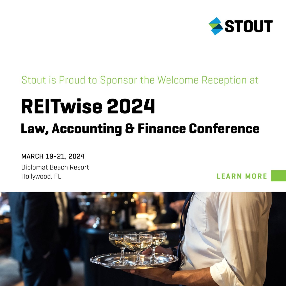 Stout is proud to sponsor the welcome reception at the distinguished REITwise 2024 Conference. Join us for an evening of networking and insights, learn more here: bit.ly/48NwQL9