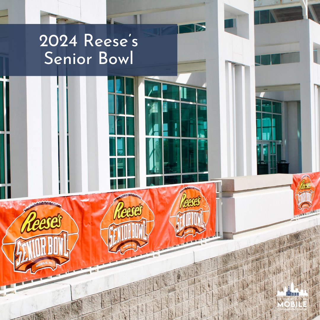 MobileConvCtr's tweet photo. It is always a pleasure hosting the Reese's Senior Bowl! 🏈 Celebrating tradition, talent, and the next generation of football stars. ✨ 

#TheDraftStartsInMobile #MobileConventionCenter #ASMGlobal #ReesesSeniorBowl https://t.co/O4Z4gEiVuJ