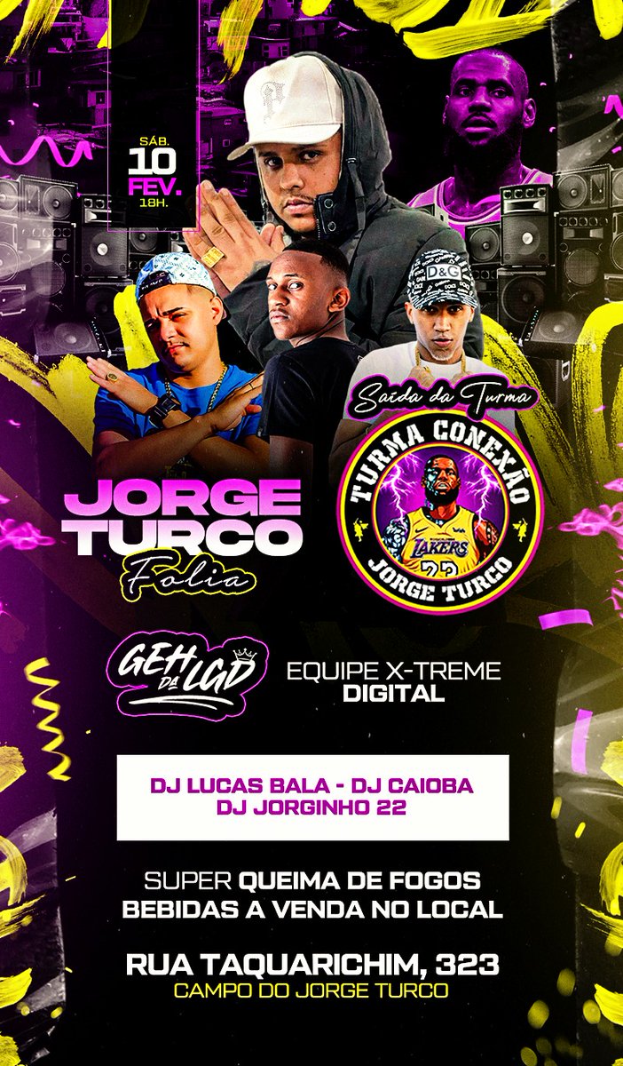 crf_ericckk's tweet image. Sabadão todos os caminhos te levam pro Jorge Turco Folia, Saída da Turma Conexão com Dj Geh da Penha, Equipe X TREME + DJs Convidados. 🔥

#CarimbaQueéTop
#Pracima 
#FazoC 🫢
@TurmaConexaoo