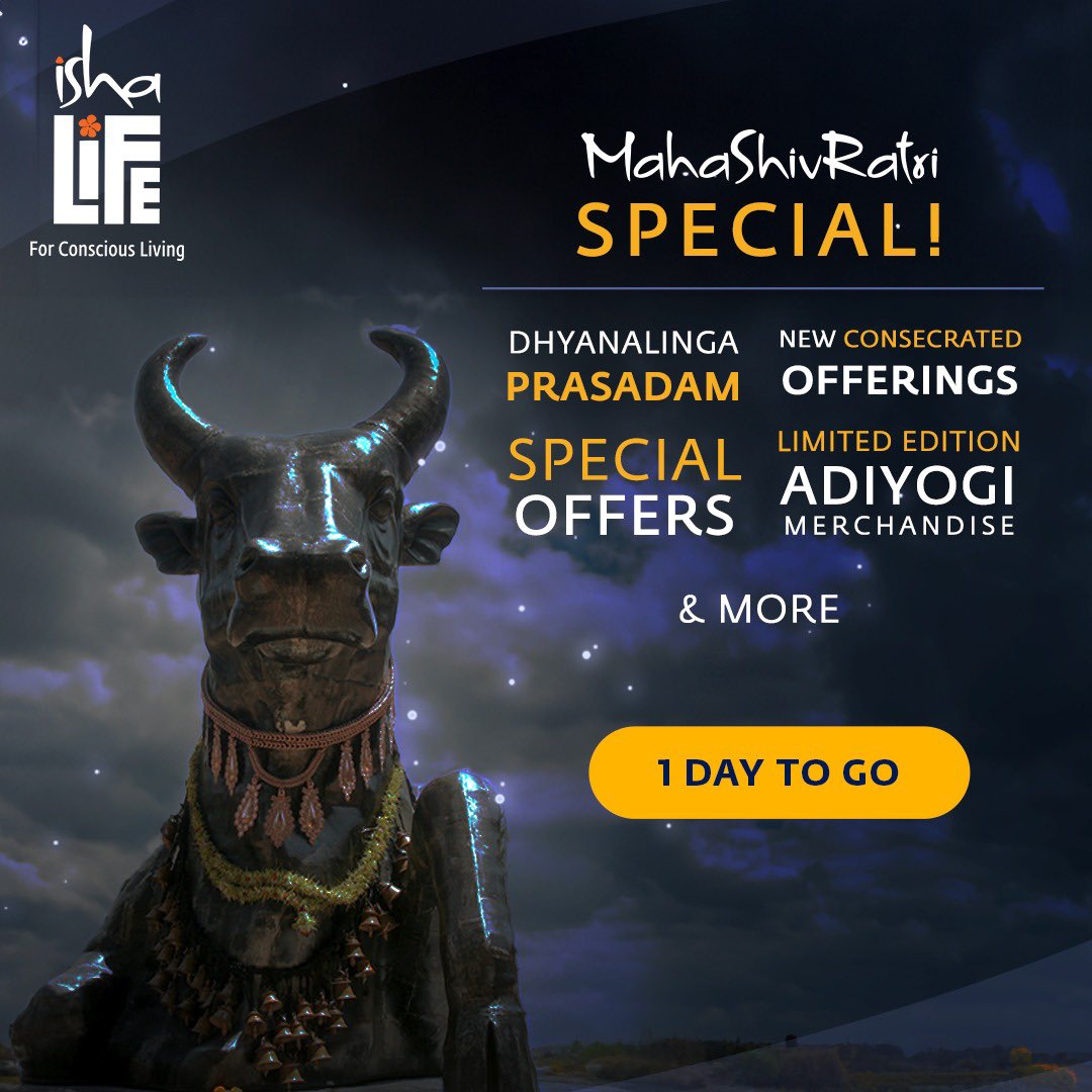Ishalifeindia's tweet photo. Live Tomorrow! Are you Excited ?!
#shiva #adiyogi #mahadev #mahashivratri #mahashivratri2024 #firstyogi #shambho #tribute #yogic #yogiclife #isha #ishafoundation #iyc #bigreveal #staytuned #ishalife #forconsciousliving #consciousliving https://t.co/UzxTFI4uZz